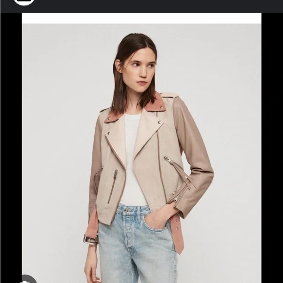 AllSaints Balfern leather biker jacket - Picture 1 of 8
